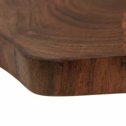 Promo 😍 15 in. L x 1.5 in. Thick Live Edge Round Acacia Round Wooden Cutting Board by MSI ⭐ -Cutlery Sales acacia brown msi cutting boards wsl acacia15x15 4f 1000