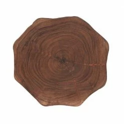 Promo 😍 15 in. L x 1.5 in. Thick Live Edge Round Acacia Round Wooden Cutting Board by MSI ⭐