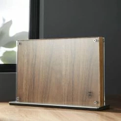 Discount 😀 Cutlery Acacia Downtown Knife Block by SCHMIDT BROS. 😉 -Cutlery Sales acacia wood schmidt bros knife blocks storage sbcdtbac3 1f 1000