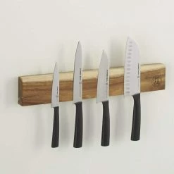 Buy 💯 Cutlery Acacia 18 in. Magnetic Wall Bar by SCHMIDT BROS. 🎁 -Cutlery Sales acacia wood schmidt bros knife blocks storage sbcwbac18 4f 1000