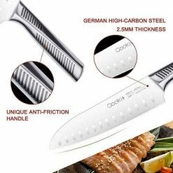 Cheapest 🛒 Cookit 15-Piece Stainless Steel Hollow Handle Kitchen Chef Knife Set with Wooden Block Holder and Manual Sharpener by AndMakers ⭐ -Cutlery Sales andmakers knife sets rb kk201 44 1000