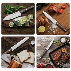 Cheapest 🎁 Cookit 15-Piece Wooden Handle Stainless Steel Blade Kitchen Knife Set with Wooden Block Holder and Manual Sharpener by AndMakers 👏 11 Cheapest 🎁 Cookit 15-Piece Wooden Handle Stainless Steel Blade Kitchen Knife Set with Wooden Block Holder and Manual Sharpener by AndMakers 👏 -Cutlery Sales andmakers knife sets rb kk202 4f 1000