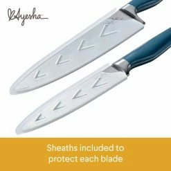 Discount 😍 Home Collection Japanese 2-Piece Twilight Teal Steel Cooking Knife Set by Ayesha Curry 😍 -Cutlery Sales ayesha curry knife sets 47056 1f 1000