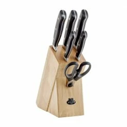 Discount 🤩 Brenta 7-Piece Stainless Steel German Knife Block Set by Ballarini 😉