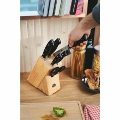Discount 🤩 Brenta 7-Piece Stainless Steel German Knife Block Set by Ballarini 😉 -Cutlery Sales ballarini knife sets 18540 007 fa 1000