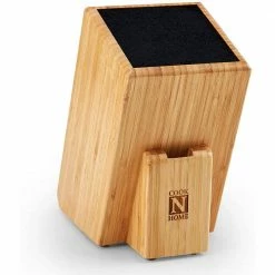Budget 🧨 10 in. Universal-Size Knife Bamboo Storage 5.5 in. x 5.5 in. x 10 in. by Cook N Home 🎉 -Cutlery Sales bamboo cook n home knife blocks storage 02666 4f 1000