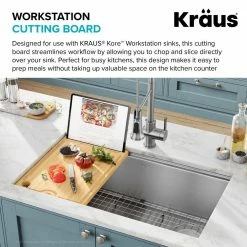 Brand new ๐ฅฐ Solid Rectangular Bamboo Cutting Board with Mobile Device Holder for Workstation Kitchen Sink (16 3/4 x 12) by KRAUS ๐ 17 Brand new ๐ฅฐ Solid Rectangular Bamboo Cutting Board with Mobile Device Holder for Workstation Kitchen Sink (16 3/4 x 12) by KRAUS ๐ -Cutlery Sales bamboo kraus cutting boards kcbt ws103bb a0 1000