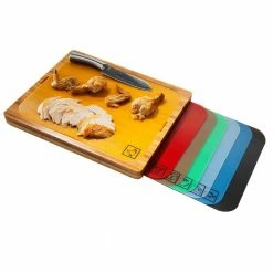 Best deal 😍 1-Piece Bamboo Cutting Board with 7-Color-Coded Food Icon Flexible Cutting Mat Set by Seville Classics 😀 -Cutlery Sales bamboo seville classics cutting boards bmb17076 fa 1000