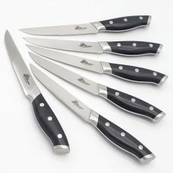 Outlet 🔥 6-Piece Ultimate Steak Knife Set with Full Tang Triple Riveted Handles by BBQ Dragon 🥰 -Cutlery Sales bbq dragon steak knives bbqd470 fa 1000