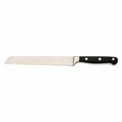 Best Sale 👍 Essentials 8 in. Triple Riveted Full Stainless Steel Tang Bread Knife by BergHOFF 🔔