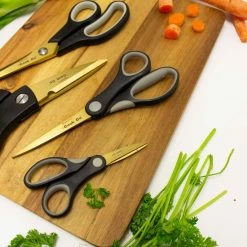 Hot Sale 💯 Studio Gold Shears (Set of 4) by BergHOFF ❤️ -Cutlery Sales berghoff kitchen shears 2211463 31 1000