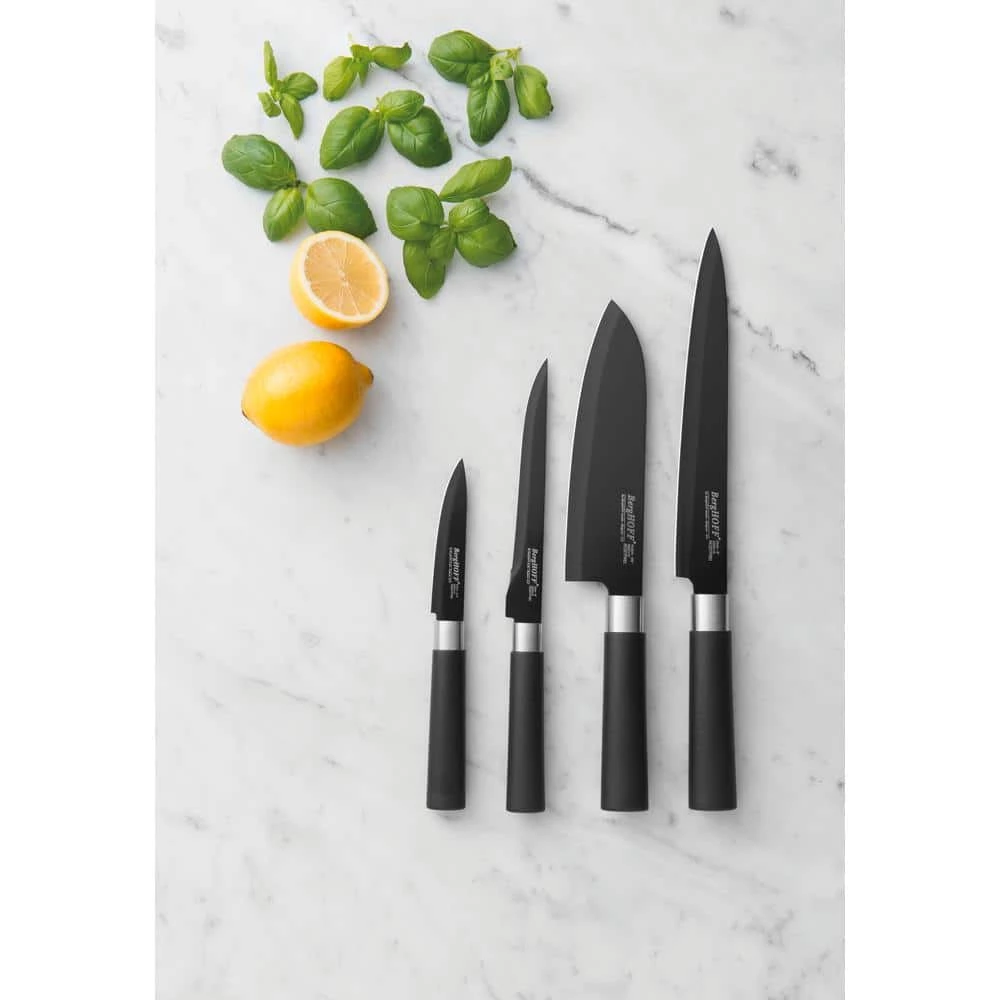 New ๐ Essentials 4-Piece in Black Ceramic ๐งฅ Coated Steel Knife Set by BergHOFF ๐งจ 8 New ๐ Essentials 4-Piece in Black Ceramic ๐งฅ Coated Steel Knife Set by BergHOFF ๐งจ - Image 6