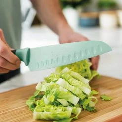 Budget 🥰 Leo Santoku Knife in Mint by BergHOFF ✨ -Cutlery Sales berghoff santoku knives 3950109 31 1000