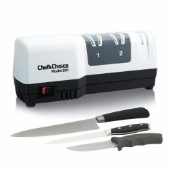 Promo 🥰 M250 Diamond Hone 3-Stage Hybrid Knife Sharpener in White by Chef'sChoice 😉 -Cutlery Sales black chef schoice electric knife sharpeners 0250100 1f 1000