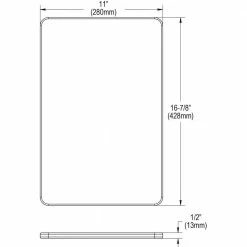 Outlet 👍 17 in. x 11 in. Rectangle Plastic Cutting Board by Elkay 🔥 -Cutlery Sales black elkay cutting boards hdcb1117w 76 1000