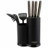 Cheap 🎉 14-Knife Universal Plastic Double Barrel Knife Block with Double-Layer Wavy Design by cadeninc ✔️ -Cutlery Sales black knife blocks storage rain lqd6 h2lu 64 1000