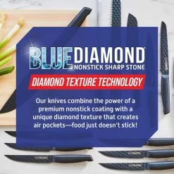 Outlet 🥰 Sharp Stone Nonstick 14-Piece Stainless Steel Knife Block Set by Blue Diamond 🧨 -Cutlery Sales blue diamond knife sets cc006087 001 44 1000