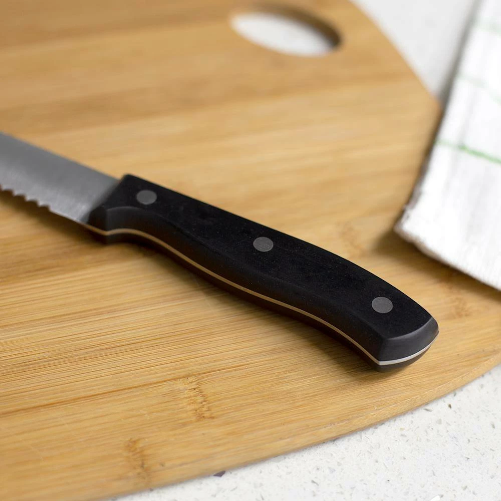 Buy 🥰 8 in. Stainless Steel Black Bread Knife with Contoured Bakelite Plastic Handle by Unbranded 🌟 6 Buy 🥰 8 in. Stainless Steel Black Bread Knife with Contoured Bakelite Plastic Handle by Unbranded 🌟 - Image 4