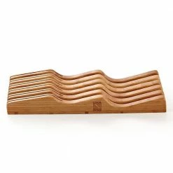 Best Sale 💯 11-Slot In-Drawer Bamboo Knife Storage Block Organizer by Cook N Home 🧨 -Cutlery Sales brown cook n home kitchen drawer organizers nc 00325 c3 1000