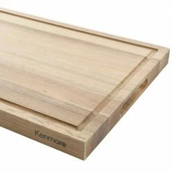Wholesale ⭐ Archer 18 in. x 12 in. Rectangle Acacia Wood Edge Grain Cutting Board with Groove Handles by KENMORE 🔥 -Cutlery Sales brown kenmore cutting boards 985114291m 44 1000