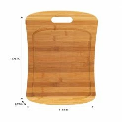 Brand new 👏 Extra Large Curved Bamboo Cutting Board by Kitchen Details 🔔 -Cutlery Sales brown kitchen details cutting boards 3892 fa 1000