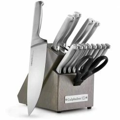Best Pirce ๐ Classic 15-Piece Self-Sharpening Stainless Steel Cutlery Knife and Block Set with Sharp in Technology by Calphalon ๐ฅ