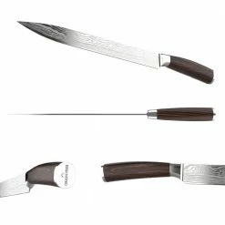 Best reviews of 🎁 Meat Slicing Carving Knife - Full Tang German Stainless Steel Kitchen Cutlery with 10 in. Blade and Pakkawood Handle by GRANDTIES 🌟 -Cutlery Sales carving knives gt1002 1f 1000