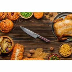 Top 10 🥰 8 in. Damascus High Carbon Steel Partial Tang Chef's Knife by Movisa ✔️ -Cutlery Sales chef s knives mvdjs012 31 1000