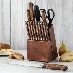 Cheapest 💯 Precision Cut 15-Piece Knife Block Set by Chicago Cutlery 🔔