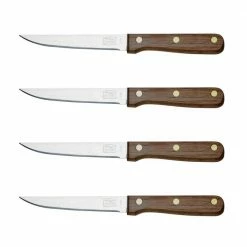Flash Sale 😀 Walnut Tradition 5 in. stainless steel full tang steak knife 4-piece set by Chicago Cutlery ⌛