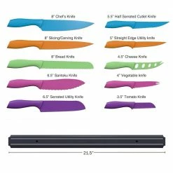 Top 10 👏 10-Piece Stainless-Steel Cutting Knives with Magnetic Knife Holder and 3-Pack Plastic Cutting Boards by Classic Cuisine 👏 -Cutlery Sales classic cuisine knife sets sh bund178 1f 1000