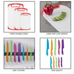 Top 10 👏 10-Piece Stainless-Steel Cutting Knives with Magnetic Knife Holder and 3-Pack Plastic Cutting Boards by Classic Cuisine 👏 -Cutlery Sales classic cuisine knife sets sh bund178 4f 1000