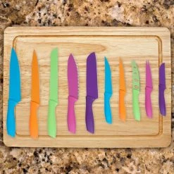 Coupon 🧨 10-Piece Colorful Stainless Steel Culinary Knife Set with Magnetic Bar by Classic Cuisine 🌟 -Cutlery Sales classic cuisine knife sets w030055 31 1000