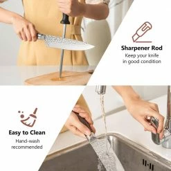 Cheap ⌛ 15-Piece Stainless Steel Knife Block Set with Ergonomic Handle by Costway 😍 -Cutlery Sales costway knife sets kc54179 44 1000