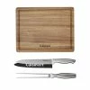 Budget 👍 Classic 3-Piece Stainless Steel Carving Set with Acacia Wood Cutting Board by Cuisinart 🛒 -Cutlery Sales cuisinart cutting boards c77sscs 3ph 64 1000