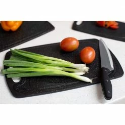 Brand new 🥰 3-Piece Black Plastic Double Sided Granite Look Non-Slip Cutting Board Set with Deep Juice Groove and Easy Grip Handle by Unbranded 😍 -Cutlery Sales cutting boards hdc64745 4f 1000