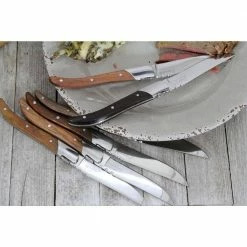 Best deal ⭐ 6-Piece Laguiole Connoisseur Stainless Steel Steak Knife Set With Assorted Wood Handles by French Home 😍 9 Best deal ⭐ 6-Piece Laguiole Connoisseur Stainless Steel Steak Knife Set With Assorted Wood Handles by French Home 😍 -Cutlery Sales french home knife sets lg006 31 1000
