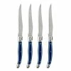 New ✔️ Laguiole 4-Piece Stainless Steel Navy Blue Steak Knife Set by French Home 🤩