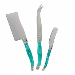 Promo ๐ Laguiole 3-Piece Stainless Steel Turquoise Cheese Knife Set by French Home ๐งจ 7 Promo ๐ Laguiole 3-Piece Stainless Steel Turquoise Cheese Knife Set by French Home ๐งจ -Cutlery Sales french home knife sets lg026 c3 1000
