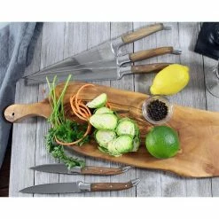 Outlet 🔥 Laguiole Connoisseur Olivewood 5 Piece Stainless Steel Kitchen Knife Set plus Magnetic Display. by French Home 👏 -Cutlery Sales french home knife sets lg042 31 1000