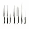 Discount 😀 7-Piece Connoisseur Laguiole Black Pakkawood Kitchen Knife Set with Knife Sharpener by French Home 🎉 -Cutlery Sales french home knife sets lg043 64 1000