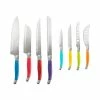 Discount 😀 8-Piece Laguiole Kitchen Knife Set with Wood Block, Rainbow Colors by French Home 😀 -Cutlery Sales french home knife sets lg044 64 1000
