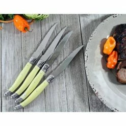 Coupon 🔥 Laguiole 4-Piece Faux Ivory Steak Knives by French Home ⌛ -Cutlery Sales french home steak knives lg011 4f 1000