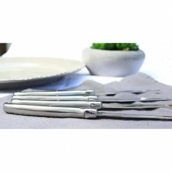 Cheap 💯 Laguiole 4-Piece Stainless Steel Steak Knives by French Home 🎉 -Cutlery Sales french home steak knives lg014 44 1000