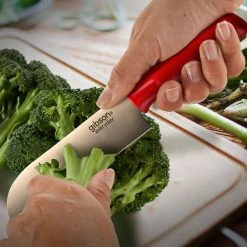 Flash Sale 🔥 Grantville 6 in. Santoku 4-Assorted Colors Handles (Set of 4) by GIBSON EVERYDAY 🔥 -Cutlery Sales gibson everyday santoku knives 985105029m 4f 1000