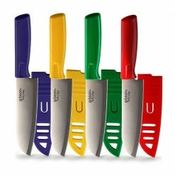 Flash Sale 🔥 Grantville 6 in. Santoku 4-Assorted Colors Handles (Set of 4) by GIBSON EVERYDAY 🔥