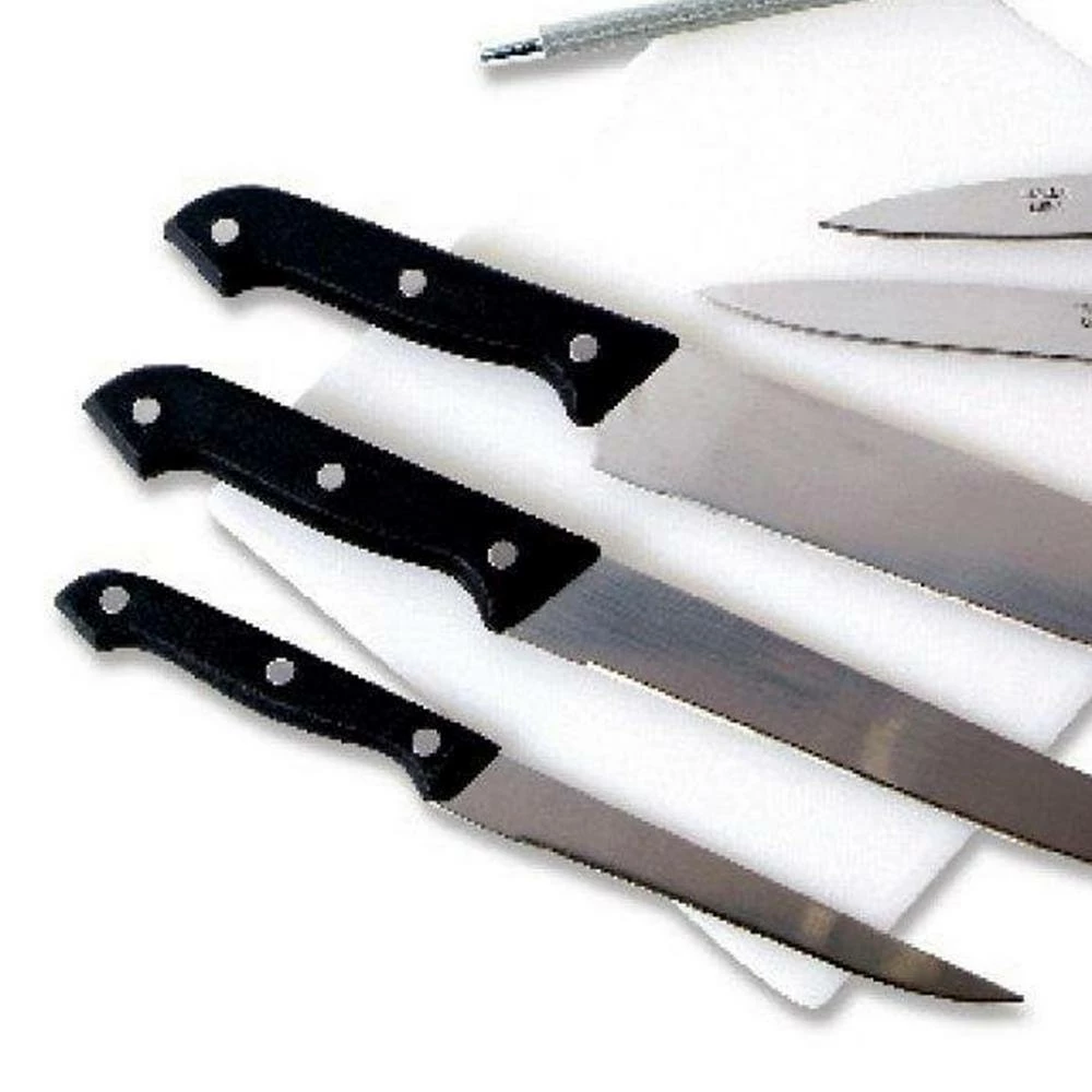 Brand new ๐ Canterbury 7-Piece Stainless Steel Cutlery Knife Set with Cutting Board by Gibson ๐ 4 Brand new ๐ Canterbury 7-Piece Stainless Steel Cutlery Knife Set with Cutting Board by Gibson ๐ - Image 2