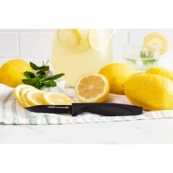 Flash Sale ❤️ Daku Series 5-Piece Ceramic 🧥 Coated Stainless Steel Black Knife Set by Ginsu 🔥 -Cutlery Sales ginsu knife sets dak kb ds 005 2 1f 1000