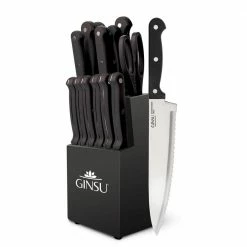 Best deal ⌛ Kiso 14-Piece Dishwasher Safe Black Block Knife Set by Ginsu 🎉