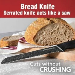 Best Pirce 🧨 6-Piece Stainless Steel Nutri Blade High-Grade Knife Set in Black by GRANITESTONE ✨ -Cutlery Sales granitestone knife sets 7665 1d 1000